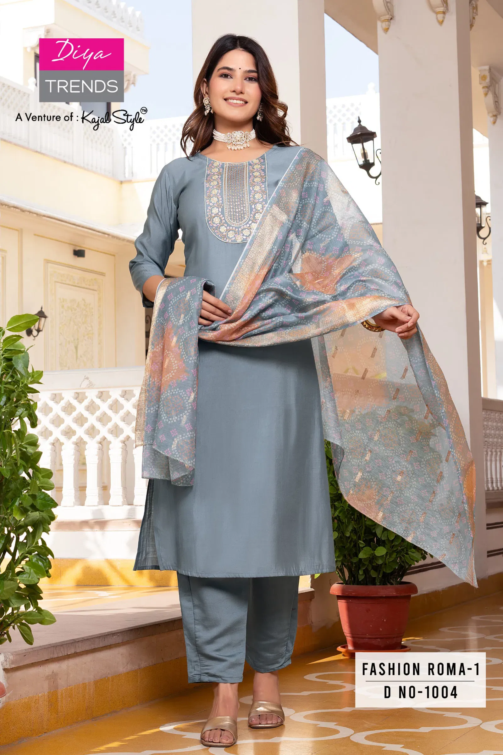 Fashion Roma Vol 1 By Diya Trends Straight Kurti With Bottom Dupatta Exporters In India